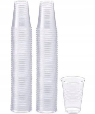 KUBKI plastikowe do napojów PRZEZROCZYSTE REUSE wielorazowe 200ml 100 sztuk