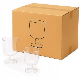 Kieliszki plastikowe do wina puchary deserowe REUSE 200ml 150szt [15x10szt]