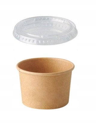 Kubeczki papierowe na sos z pokrywką 45 ml pojemniki ⌀ 6cm + POKRYWKI 50szt