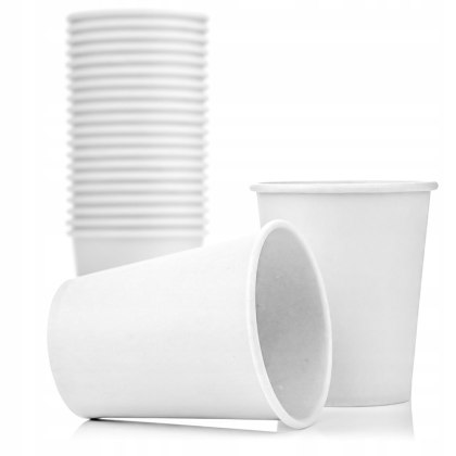 Kubki papierowe do kawy espresso 100 ml ⌀ 6,2cm białe 100 sztuk