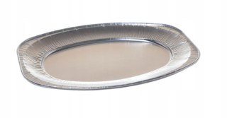 PATERY półmiski TACE ALUMINIOWE srebrne 33x23 cm 10 sztuk