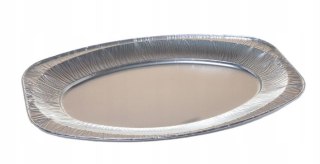PATERY półmiski tace ALUMINIOWE srebrne 43x30cm 10 sztuk