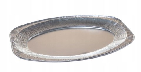 PATERY półmiski tace ALUMINIOWE srebrne 43x30cm 10 sztuk