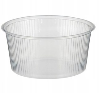 POJEMNIKI plastikowe okrągłe przezroczyste + pokrywki 250ml REUSE 100 szt