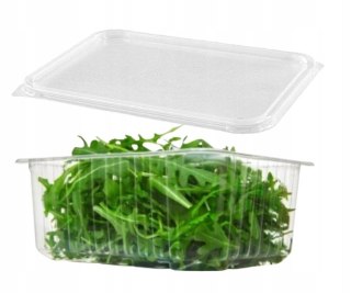 POJEMNIKI plastikowe prostokątne +pokrywki przezroczyste REUSE 1000ml 50szt