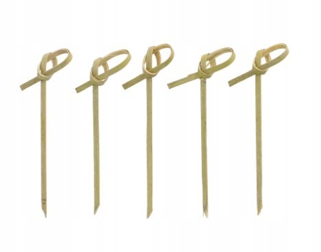 Patyczki do przekąsek koreczków wykałaczki pikery KNOT bambus 6 cm 250 sztuk