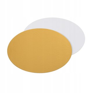 Podkłady pod tort Ø 26 cm biało złote krążki tortowe 1100 g/m² 50 szt.