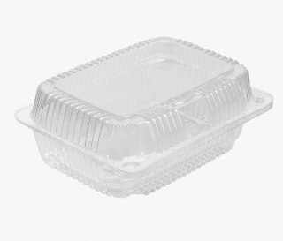Pojemniki cukiernicze plastikowe zamykane przezroczyste 21x15 x7,5 cm 50szt
