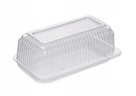 Pojemniki na ciasto plastikowe 25 x 14 x 9 cm zamykane przezroczyste 50 szt