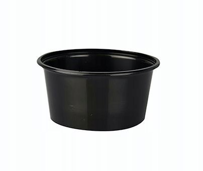 Pojemniki plastikowe czarne SOS DIP Dressing REUSE 80ml Ø71mm 100szt