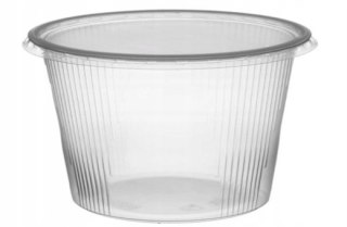 Pojemniki plastikowe okrągłe wielorazowe z wieczkiem 250ml REUSE 100szt