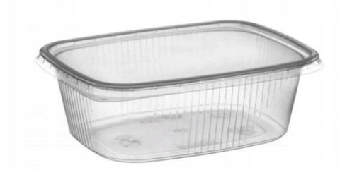 Pojemniki z wieczkami plastikowe prostokątne +pokrywki 150ml REUSE 100sztuk