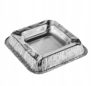Popielniczki aluminiowe popielnice jednorazowe 12x12cm 50 szt