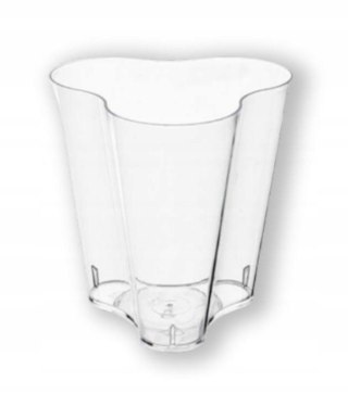 Pucharki plastikowe do deserów FLOWER 120ml pojemniki wielorazowe 20 szt
