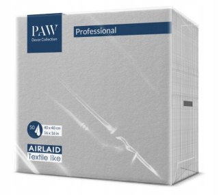 SERWETKI AIRLAID SREBRNE FLIZELINOWE PREMIUM PAW SILVER 40x40cm 50 SZT