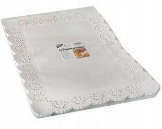 SERWETKI ażurowe prostokątne ozdobne papierowe podkładki 30x40 cm 100 szt