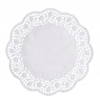 SERWETKI ozdobne pod ciasto tort papierowe okrągłe 28cm 100 szt.