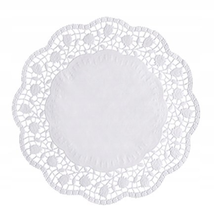 SERWETKI ozdobne pod ciasto tort papierowe okrągłe 28cm 100 szt.