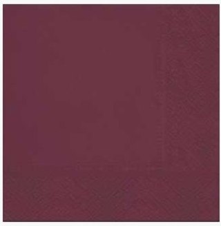 SERWETKI papierowe BORDOWE PAW DECOR 33x33cm bordo 3 warstwowe 20 sztuk