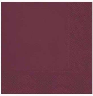 SERWETKI papierowe BORDOWE PAW DECOR 33x33cm bordo 3 warstwowe 20 sztuk