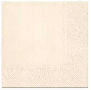 SERWETKI papierowe ECRU beżowe PAW DECOR 33x33cm 20 sztuk