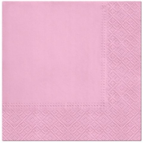 SERWETKI papierowe RÓŻOWE PAW DECOR 3-warstwy 33x33cm 20szt