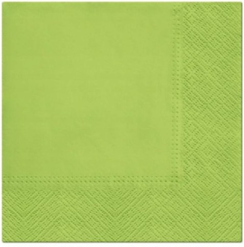 SERWETKI papierowe ZIELONE PAW DECOR jasny zielony 33x33cm 20 sztuk