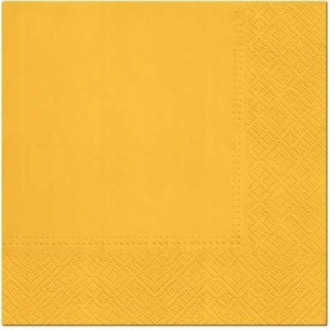 SERWETKI papierowe ŻÓŁTE PAW DECOR 33x33cm 3 warstwowe 20 sztuk