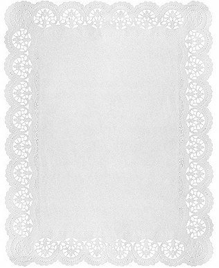SERWETKI pod ciasto ażurowe DEKORACYJNE papierowe PROSTOKĄT 46x36cm 100szt