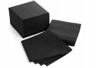 Serwetki barmańskie CZARNE koktajlowe małe PAPSTAR 10x10 cm 125 sztuk