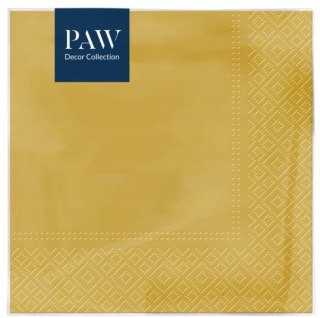 Serwetki ZŁOTE papierowe na sylwestra święta 33x33 cm składane 1/4 20 sztuk