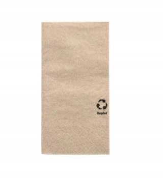 Serwetki papierowe podłużne KRAFT eko naturalne 33x33 w 1/8, 3w 100 szt
