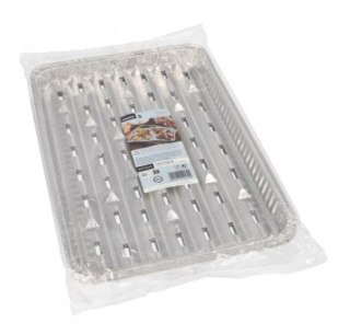 TACKI aluminiowe PROSTOKĄTNE grill grillowe 34 x 23 x 2,5 cm 5 sztuk