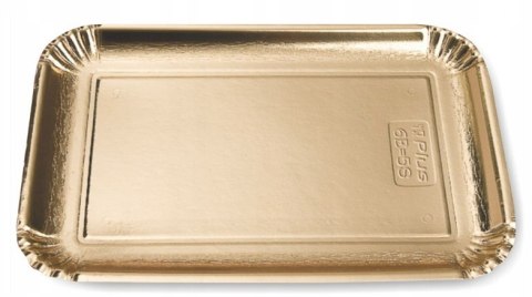 TACKI papierowe złote ELITE jednorazowe 30x20 cm GRUBE sztywne 10 sztuk