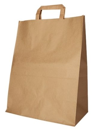TORBY papierowe EKO brązowe z uchem z uchwytem szare 32 x 16 x 42 cm 50szt