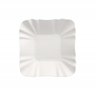 Tacki tekturowe jednorazowe małe 9 x 9 cm kwadratowe papierowe PURE 250 szt
