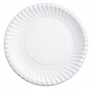 Talerze jednorazowe białe Ø 23 cm talerzyki papierowe Clarina 50 szt