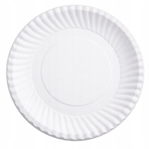 Talerze jednorazowe białe Ø 23 cm talerzyki papierowe Clarina 50 szt