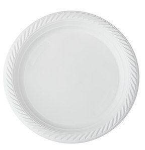 Talerze jednorazowe plastikowe białe talerzyki PP 22 cm REUSE 100 sztuk