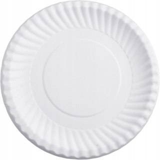 Talerzyki papierowe białe talerze jednorazowe 18 cm 50 sztuk