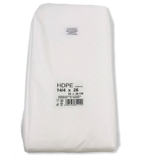 WORECZKI foliowe HDPE torebki 14x4x26 cm 800 sztuk