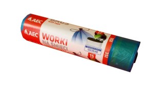 WORKI NA ŚMIECI LDPE z Taśmą 35L 15 sztuk w rolce