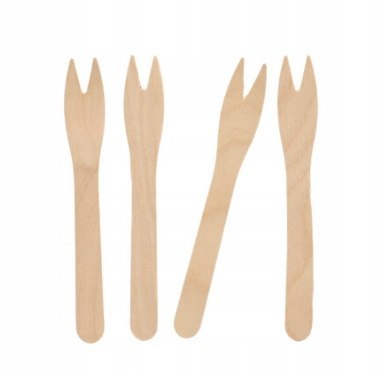 Widelczyki do przekąsek drewniane 12cm PURE 500 sztuk