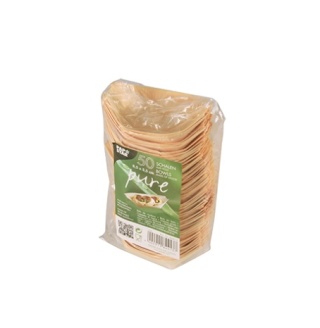 Miseczki drewniane fingerfood PAPSTAR pure łódki 8,5 x 5,5 cm ekologiczne 50 szt