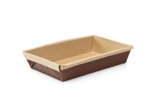 Foremki papierowe PLUMCAKE prostokątne brązowo-beżowe 170 x 110 x 35 cm 10 sztuk