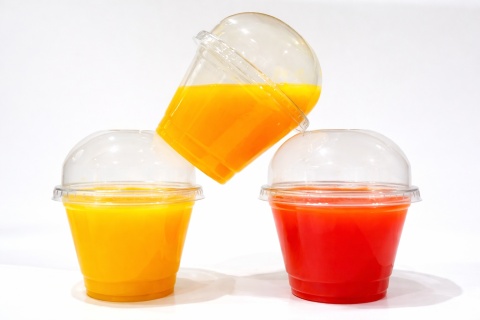 Kubki przezroczyste z pokrywkami wypukłymi BEZ OTWORU 200ml ⌀ 9,5 cm 50 szt
