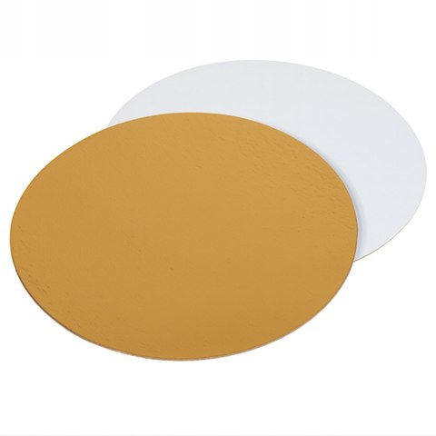 Podkłady pod tort Ø 30 cm biało złote krążki tortowe 1100 g/m² 50 sztuk