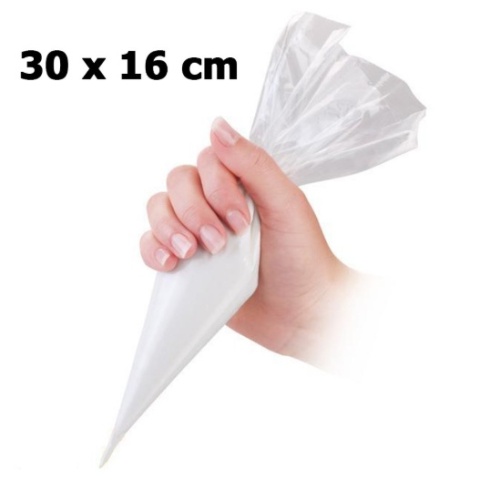 Rękawy cukiernicze, worki do wyciskania kremu, 0,4 l, 30,5 cm x 16,2 cm, przezroczyste, 100 szt.