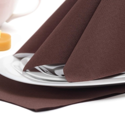 Serwetki Royal Collection PAPSTAR 3W 1/4 40 x 40 cm Airlaid brązowe 50 szt.