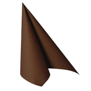 Serwetki Royal Collection PAPSTAR 3W 1/4 40 x 40 cm Airlaid brązowe 50 szt.